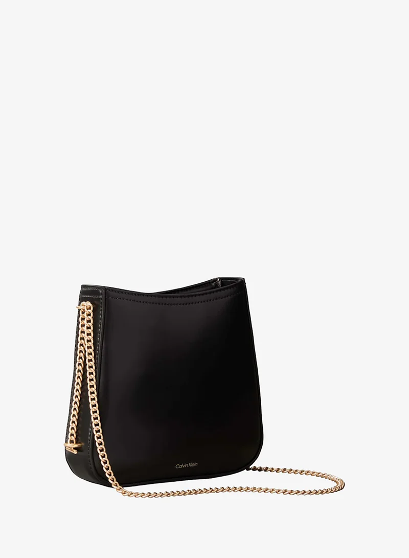 CALVIN KLEIN Monogram Chain Saddle Bag